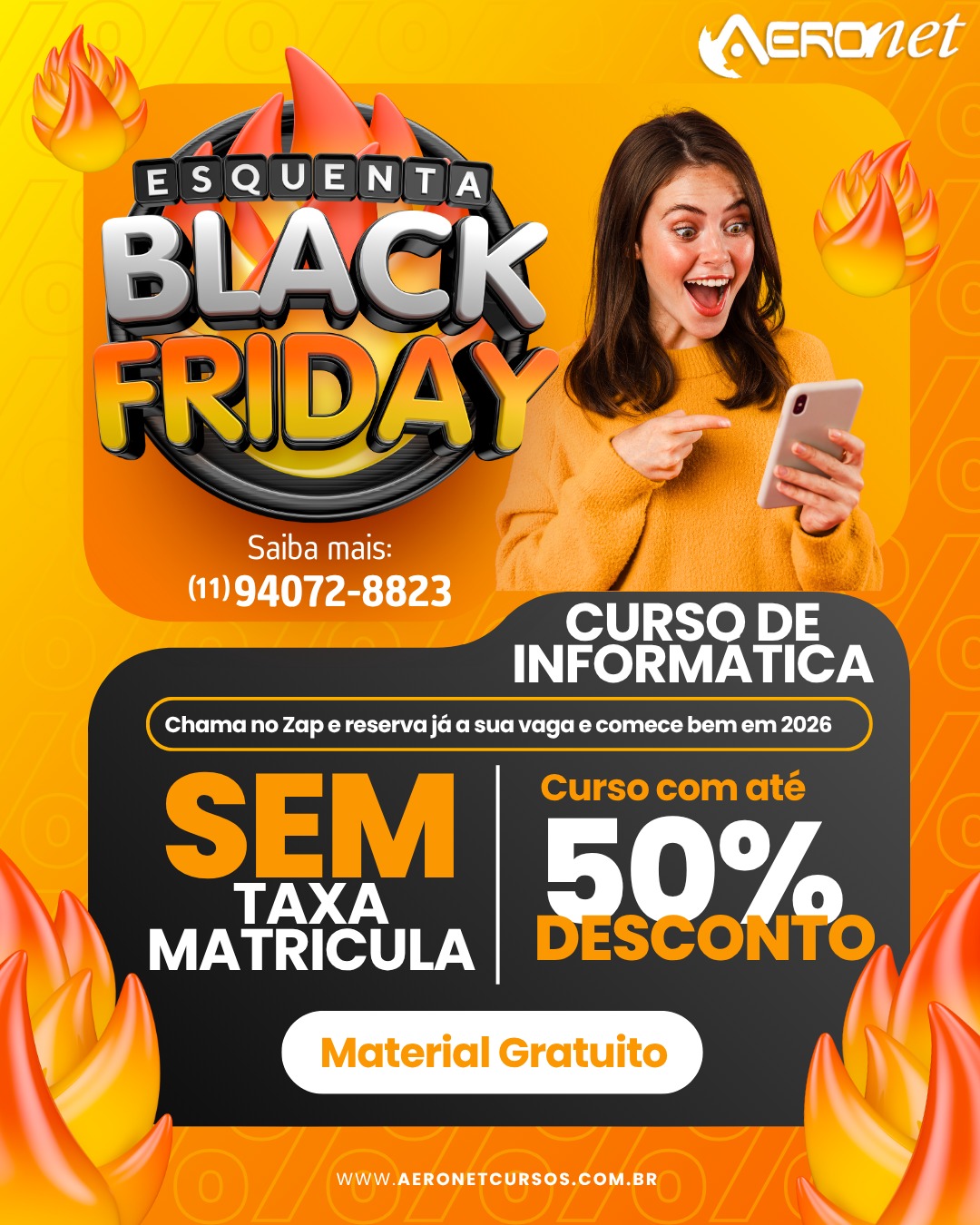 Black Friday Aeronet — Descontos especiais nos cursos